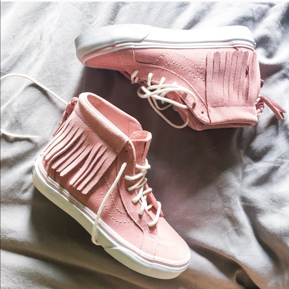 Pink Suede Moccasin Sneakers